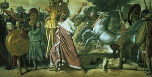 Rómulo, conquistador de Acron, llevando su botín al Templo de Júpiter, 1812